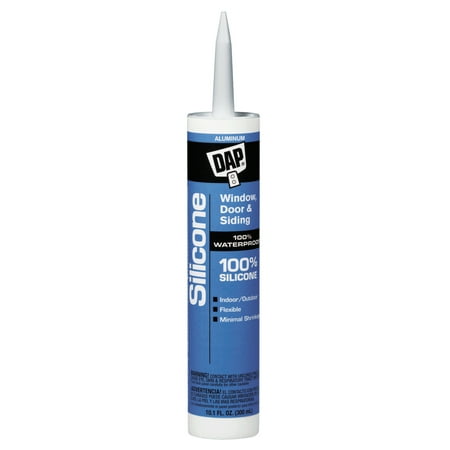 DAP All-Purpose 100% Silicone Rubber Sealants, 10.1 oz ,