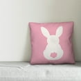 thumbnail image 2 of Creative Products Pink Sitting Bunny Silhouette 20x20 Spun Poly Pillow, 2 of 2