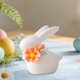 thumbnail image 5 of Uuiauoio 1 pc Mini Ceramic Rabbit Figurines, Porcelain Easter Bunny Decorations for Home, Tabletop Ornament, Tea Ceremony Pet, 5 of 6