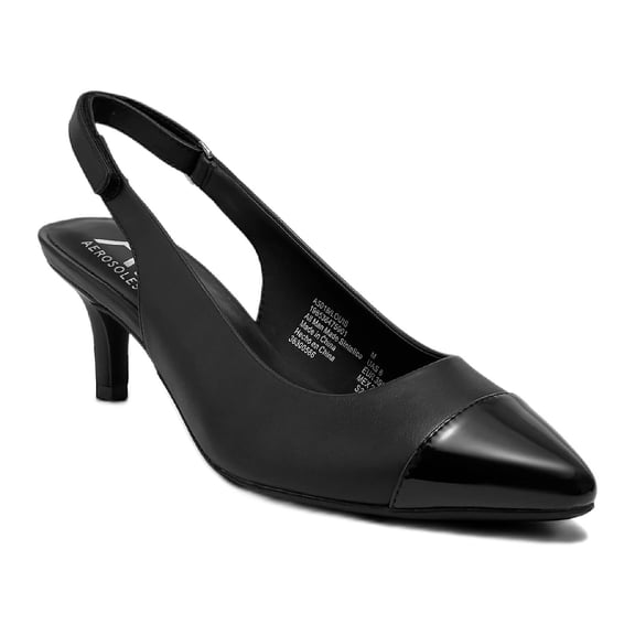 Aerosoles Louis Women's Velcro Slingback Comfort Kitten Heel