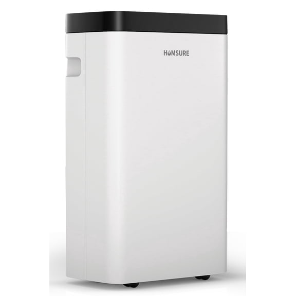 HUMSURE Dehumidifier (DOE Rating 20 pints/day) Protable Dehumidifier for Basement and Home with Drain Hose Spaces up to 1500 Sq. ft. 24-Hour Timer