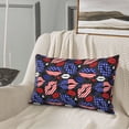 thumbnail image 5 of Uemuo American With Lips Print Throw Pillow Case – Cozy & Soft Cushion Cover, Hypoallergenic Pillow Case for Sleeping, Perfect for Women with Envelope Closure-14"x20", 5 of 6