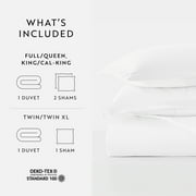 Noble Linens 2-Piece White Duvet Cover Set, Twin/Twin XL