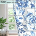 thumbnail image 4 of Sheer Curtains 2 Panels Set Grommet Drapes Window Treatments Light Filtering for Bedroom Living Room W42 x L63 Blue and White Porcelain Floral, 4 of 7