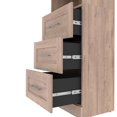 thumbnail image 2 of Bestar Pur 25W Storage Unit with 3 Drawers in rustic brown, 2 of 8