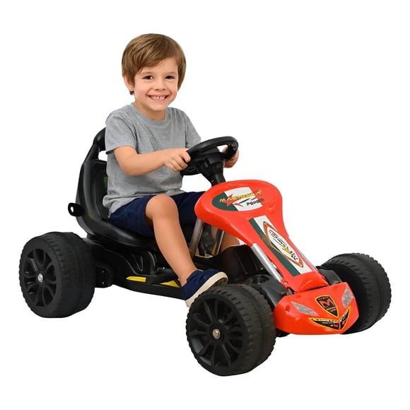 GO Kart Electrico Machuka Pedales Negro 12v
