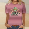 thumbnail image 3 of Camisetas Casuales de Mujer Nueva Moda Impresa Cuello Tripulado Manga Corta, Top Ligero para Diario Y Fiesta, 3 of 4