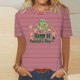 thumbnail image 4 of Camisetas Casuales de Mujer Nueva Moda Impresa Cuello Tripulado Manga Corta, Top Ligero para Diario Y Fiesta, 4 of 4