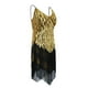 thumbnail image 1 of Vestido de baile de salón latino Zulema Negro Oro, 1 of 8