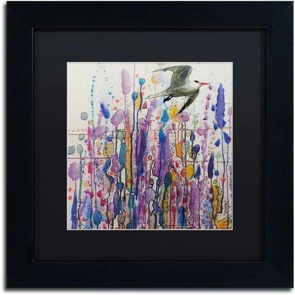 Sylvie Demers 'Libre Voie' Black Matted Framed Art