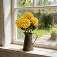 thumbnail image 3 of COM1950s Faux Chrysanthemum Bouquet, Artificial Bush Bundle with Plastic Stems, Realistic Fake Flowers for Wedding Bridal Home Farmhouse Decor, 3 of 6