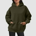 thumbnail image 4 of Essentials Hoodies for Women 2025 Oversized Basic Plain Hoodie with Pockets Hooded Sweatshirt Women Pullover, 4 of 6