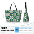 thumbnail image 2 of Yiaed Lemon and Leaves Print Large Capacity Beach Travel Bag - Waterproof Zipper Vacation Tote for Sandproof Storage, and Camping, 2 of 5