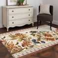 thumbnail image 5 of Vintage Floral Area Rug 3x5 Washable Rug Non Slip Elegant Pastoral Botanical Retro Art Large Area Rug Indoor Floor Carpet for Entryway Bedroom Kitchen Living Room Home Office Dining Room Nursery, 5 of 7