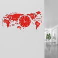 thumbnail image 6 of Nomeni Wall Clock Clearance, World Map Wall Clock Home Bedroom Wall Personality Wall Clock Home Essentials Red, 6 of 8