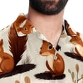thumbnail image 5 of Squirrel Men's Short Sleeve Spread Collar Poplin Shirt, Casual Printed Button Down Summer Beach Tops for Men, Unisex Comfortable Shirts, 5 of 6
