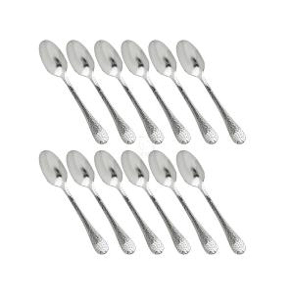 Hammered Stainless Steel Coffee Espresso Spoons Stirrers, Set of 12