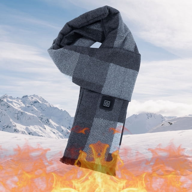 ABPWLY Winter Heating Scarf Smart Temperature Control Portable Cervical Neck Care Electric Rechargeable Three Speed Soft Holiday Outdoor Skiing Hiking Travel 70.8x5.5in Pack of 1