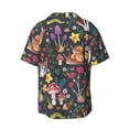 thumbnail image 2 of KLL Mushrooms Snails Butterflies Print Men's Shirt Short Sleeve Button Down Summer Cuba Beach Shirts- XX-Large, 2 of 7