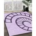 thumbnail image 3 of Ahgly Company Machine Washable Indoor Rectangle Transitional Purple Flower Purple Area Rugs, 6' x 9', 3 of 7