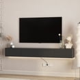 thumbnail image 5 of FFZ Floating TV Stand, Wall Mounted TV Shelf with Led Lights & Power Outlet,High Gloss TV Cabinet for tv Stands for Living Room, 5 of 6