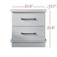 thumbnail image 4 of Home Design Herne Nightstand with 2 Spacious Drawers and Wide Surface, White, Easy Assembly, 4 of 5