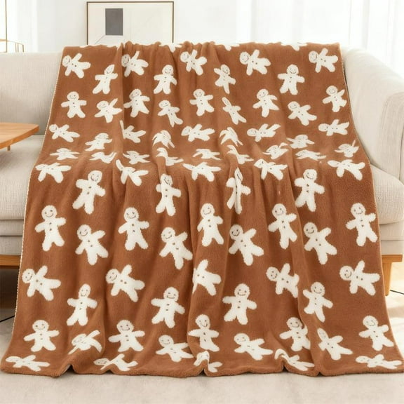 Gingerbread Blankets for Adults 60in x 80in, Soft Throw Blankets for Women Men, Gifts for Women, Gifts for Adults