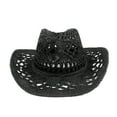 thumbnail image 4 of UDIYO Cowboy Hat Hollow Out Curled Edge Wide Brim,Men & Women's Summer Sun Hat Fishing Hat, 4 of 5