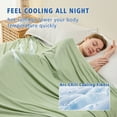 thumbnail image 4 of EMME Cooling Throw Blanket for Hot Flashes, Green King(108"x 90"), 4 of 7