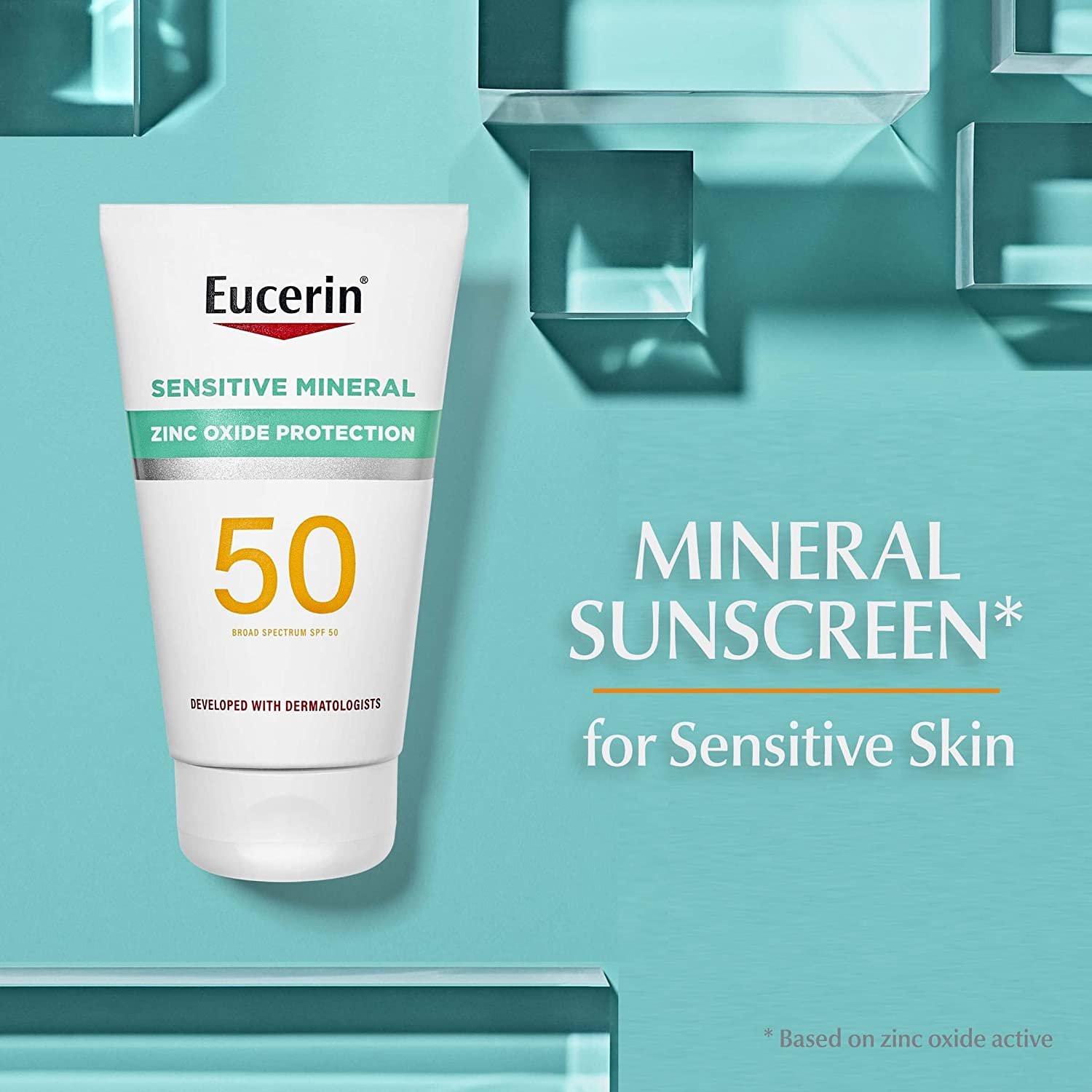 Eucerin Sensitive Mineral Broad Spectrum Lightweight Sunscreen Lotion, SPF 50, 4 fl oz - image 2 of 13