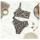 thumbnail image 4 of Women One Shoulder High Waisted Bikini Tie High Cut Two Piece Swimsuits, LeopardL, 4 of 4