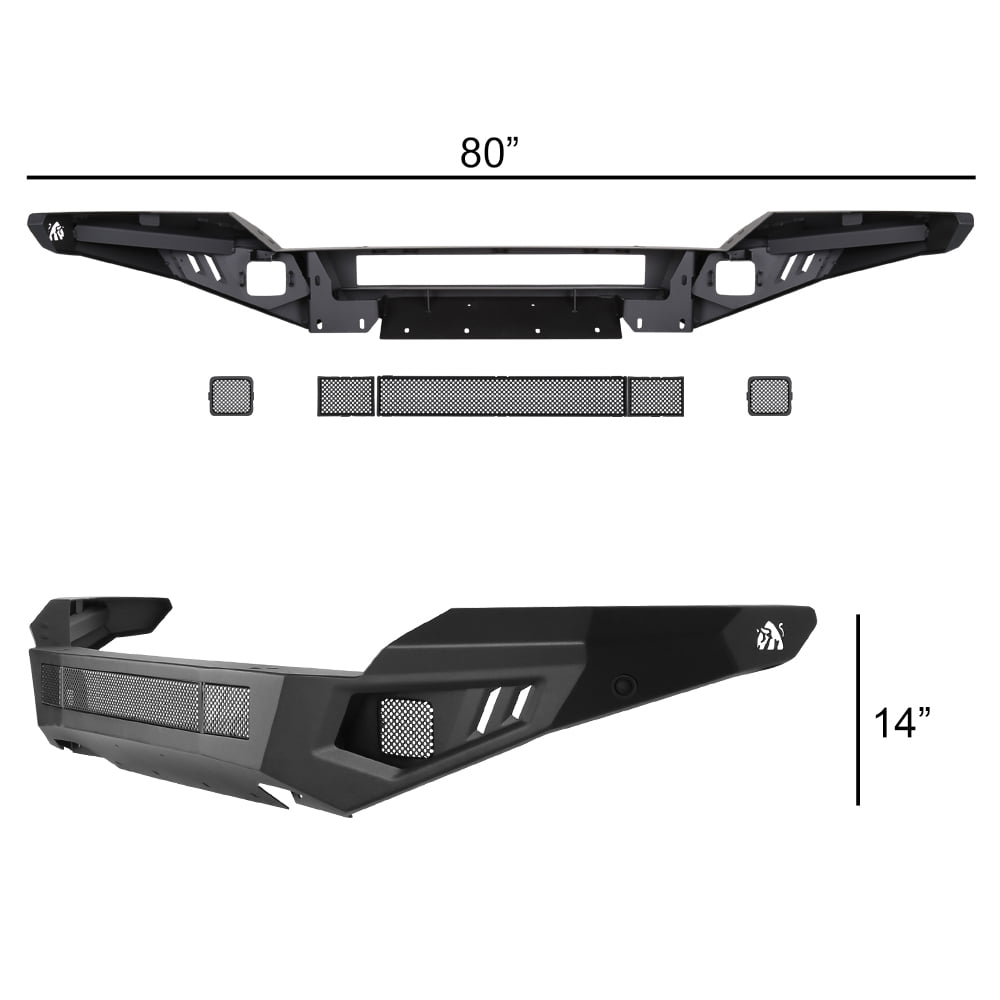 Bulken Non-Winch Front Bumper Compatible with 2013-2018 Dodge Ram 1500 Pickup Truck