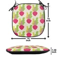 thumbnail image 5 of Vegetables Chair Seating Cushion, Abstract Design Beetroots Pattern with Elements and Crossed Backdrop, Soft Seat Pads for Office with Anti-slip Backing, 16"x16", Multicolor, by Ambesonne, 5 of 5