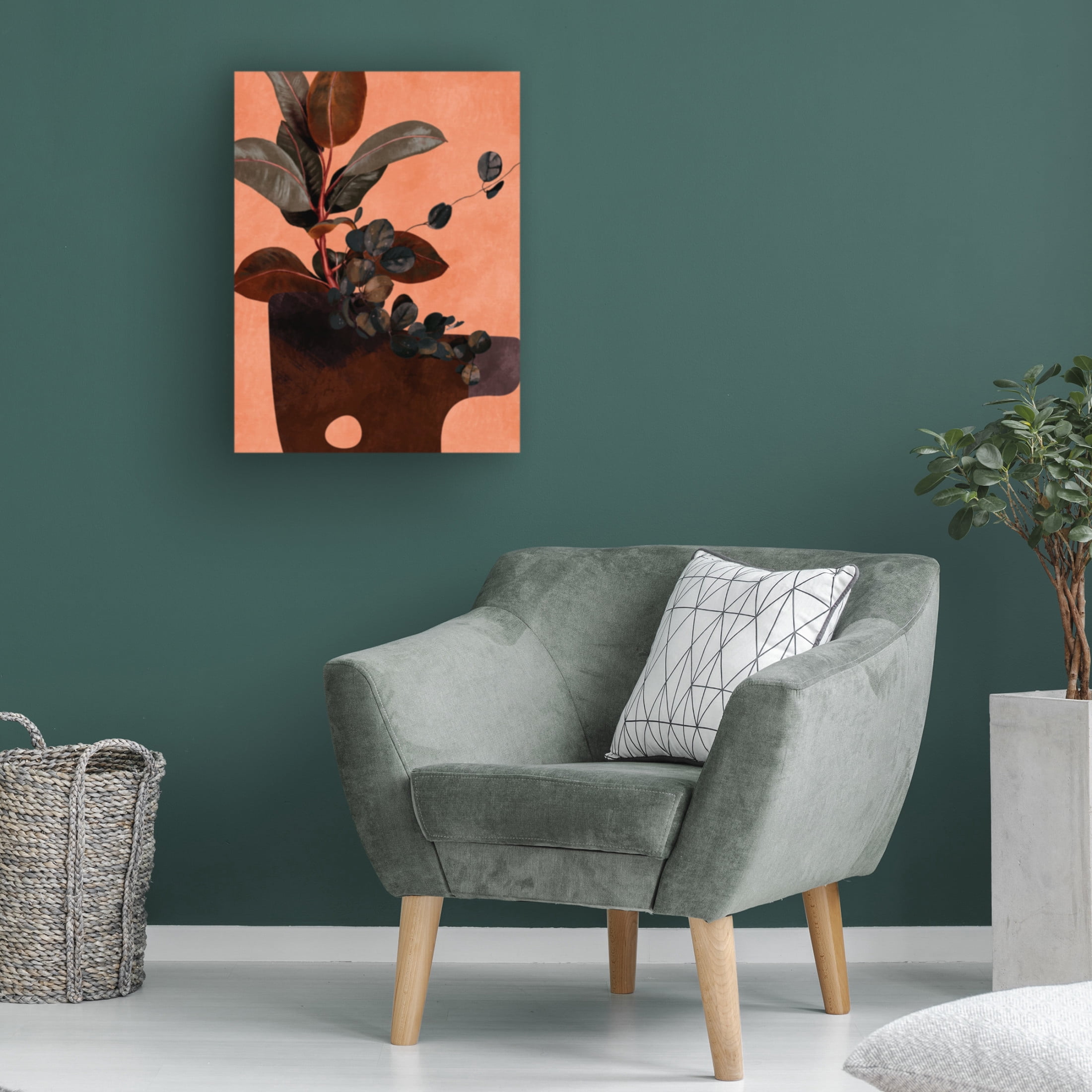 Trademark Fine Art Ana Rut Bre Leaves More 6 Red Canvas Wall Art