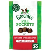 Greenies Pill Pockets for Dogs Hickory Smoke Flavor Small, Tablet Size Dog Treats, 3.2 oz (30 Pk)
