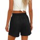 thumbnail image 2 of TaTaai Women's Fashion Loose Fit Denim-Like Stretch Shorts Casual Wide Leg Fitness Bottoms with Two Side Pockets Elastic Waist Soft Comfy Versatile Daily & Workout Shorts Gift, 2 of 7