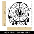 thumbnail image 2 of Black Widow Spider Web Dream Catcher Self-Inking Rubber Stamp Ink Stamper - Red Ink - Small 1 Inch, 2 of 7