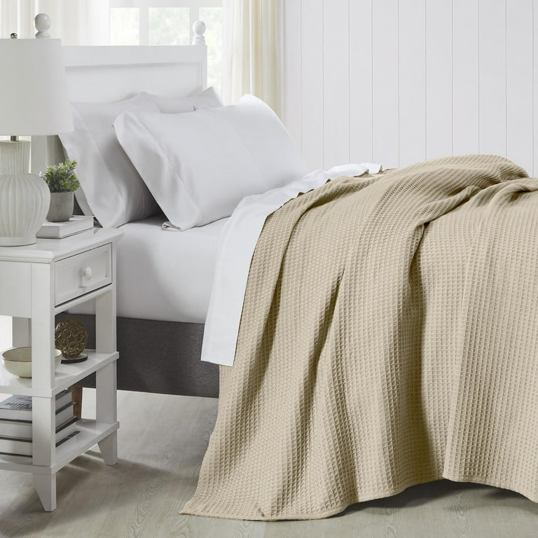 Modern Threads Thermal Taupe Waffle Weave Bed Blanket Full Queen Walmart