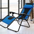 thumbnail image 2 of Lacoo Oversized Padded Zero Gravity Chair with Headrest, Blue/Black, 2 of 8