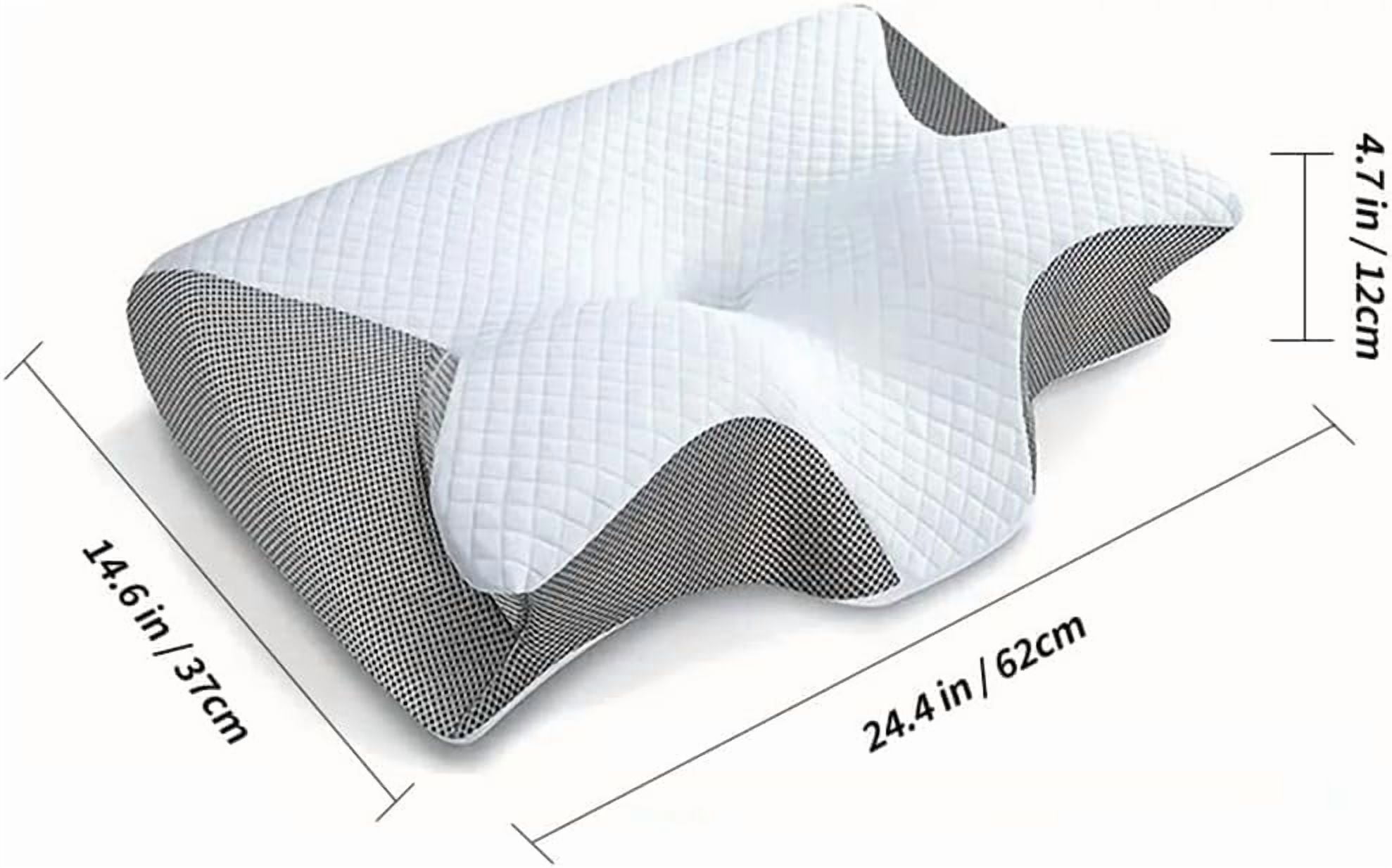 Ornexis Migraine Pillow, Ornexis Cervical Migraine Neck Pillow, Ergonomic Contour Support Pillow with Adaptive Foam for Stays Supportive, During The Night