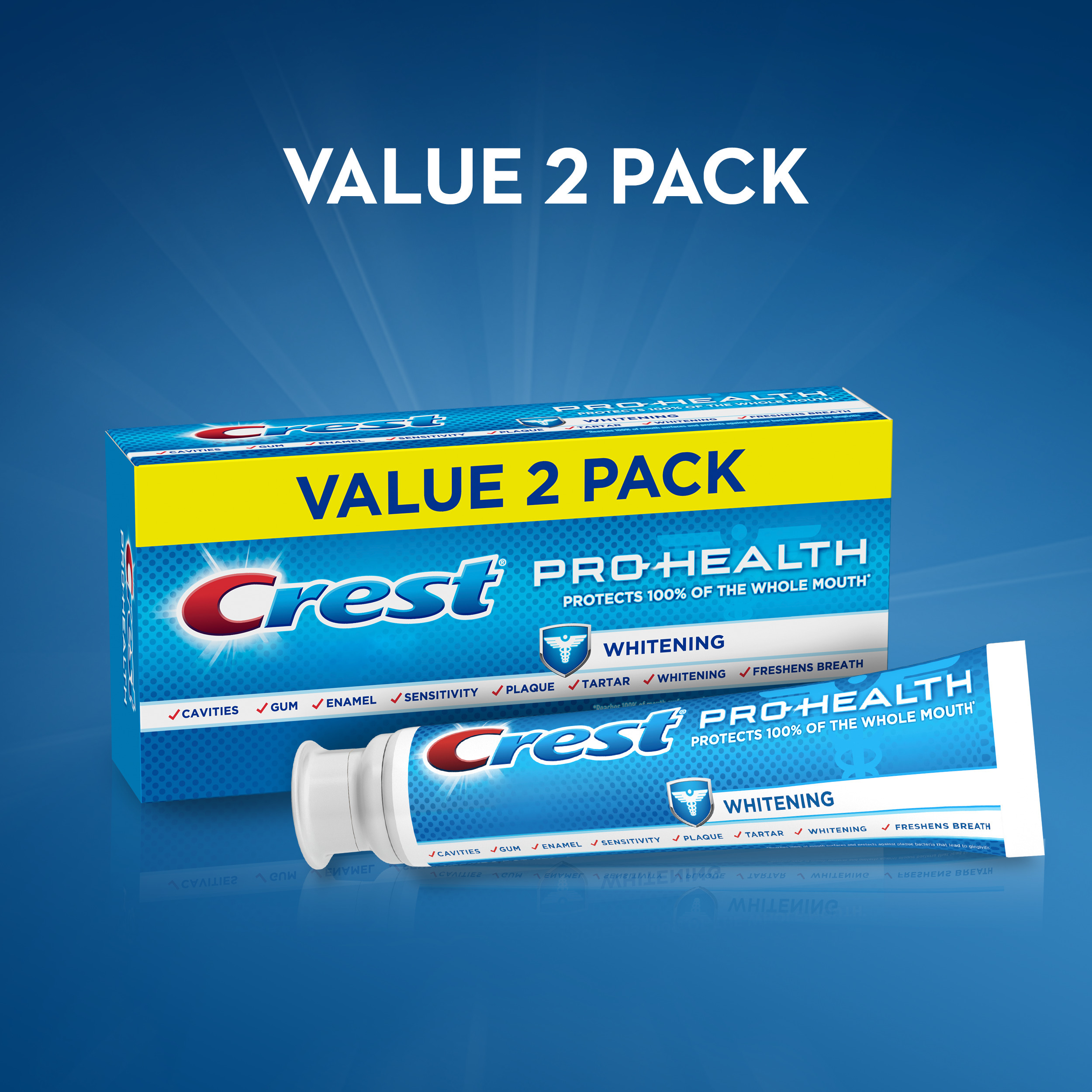 Crest Pro-Health Whitening Gel Toothpaste, Mint, 4.6 oz, 2 Pk - image 3 of 10