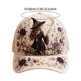 thumbnail image 4 of FUZHIQ 3D Halloween Embroidered Baseball Cap for Women Men Adjustable Soft Breathable Hats Elegant Trendy Headwear for Shopping Travel Daily Vacation, 4 of 5