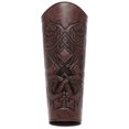 thumbnail image 2 of AlevRam 2-Pack Viking Bracers for Adults, Adjustable PU Faux Leather Medieval Arm Guards, Knight Gauntlet for Cosplay Costume, 2 of 6