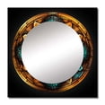 thumbnail image 2 of Designart "Bitcoin Crypto Currency Seal I" Modern Geometric Gold Large Square Mirror - Square Bedroom Mirror Printed Wall Decor - Modern Square Printed Wall Mirror Art, 2 of 5