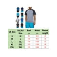 thumbnail image 2 of Wrcnote Men Beach Shirt Crew Neck Swim Tops UPF50+ Stretchy Swimwear Sun Protection Mens Quick Dry Color Block Loose Short Sleeve Sky Blue M, 2 of 4