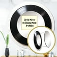 thumbnail image 3 of Designart "Serenading Tunes on Vinyl Records I" Music Black Large Round Mirror - Round Mirror Wall Décor - Modern Round Printed Mirror 29" x 29" Inch, 3 of 5