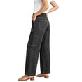 thumbnail image 6 of Tsivenald Womens Cargo Jeans High Waist Multi Utility Pockets Loose Straight Leg Classic Denim Workwear Trousers, 6 of 8