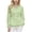 #02 Green 【Pick Every Color You Love】, variant on Women's V-Neck Hollow Out Blouse with Pearl Buttons and Smocked Cuffs Tops Shirts Tunics Sheer Mesh Eyelet Embroidery Casual Daily Wear Work Office Vacation Fashion Essential Gift for Women