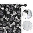 thumbnail image 4 of Blackout Kids Curtains,Paw Prints and Bones Childrens Insulated Curtains Set Of 2,Bedroom Essentials,Toddler Room Decor 42x54in(106x137cm), 4 of 4
