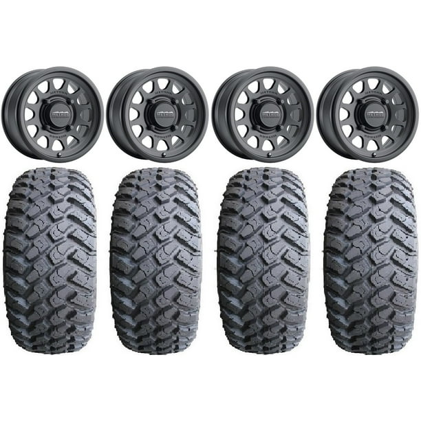 Method 414 14" Black +38mm Wheels 31" MotoHammer Tires Polaris RZR XP